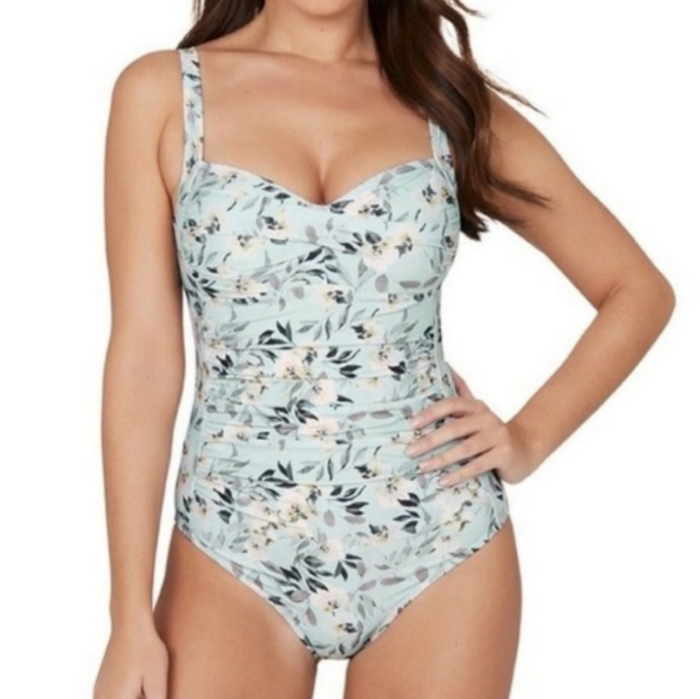 Nip Tuck Boho Breeze Frill Straps Size 6 Aqua